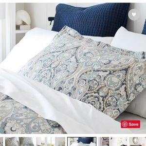 Pottery Barn Bedding Queen Mackenna Paisley Duvet Shams Poshmark